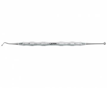 Double burnisher 1 tip straight / 1 tip angled