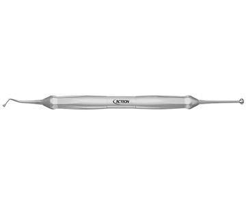 Double burnisher 1 tip straight / 1 tip angled